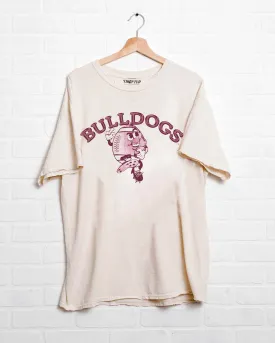 Mississippi State Bulldogs Football Run Off White Thrifted Tee